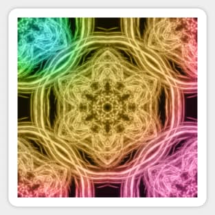 Elegant rainbow kaleidoscopes Sticker